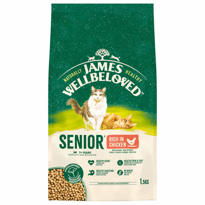 James Wellbeloved Senior Dry Cat Food - Chicken