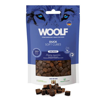 Woolf Soft Cubes Dog Snacks - Duck - 100g