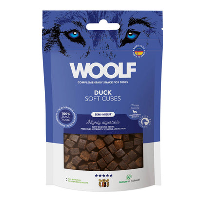 Woolf Soft Cubes Dog Snacks - Duck - 100g