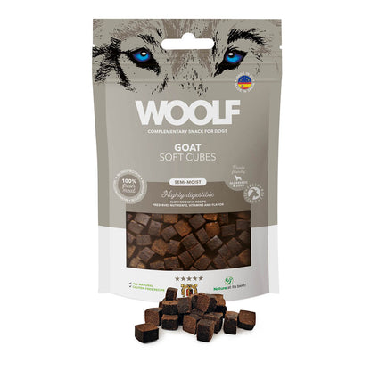 Woolf Soft Cubes Dog Snacks - Goat - 100g
