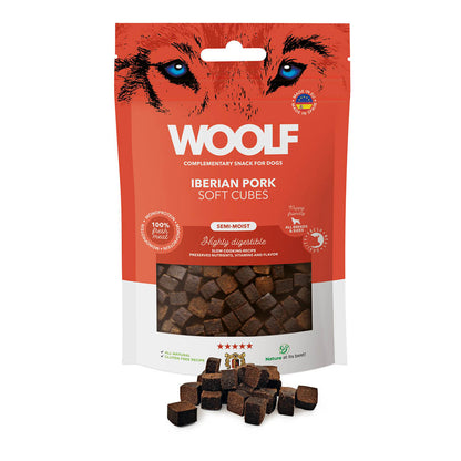Woolf Soft Cubes Dog Snacks - Iberian Pork - 100g