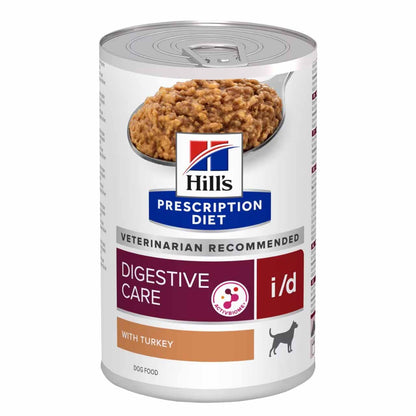 Hills Prescription Diet i/d Digestive Care Wet Dog Food - Turkey - 12x360g Cans