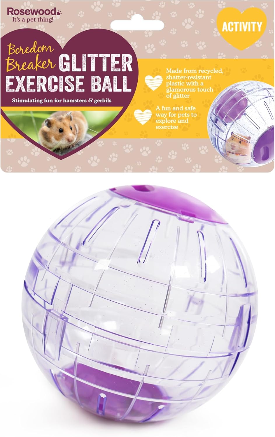 Rosewood Glitter Exercise Ball