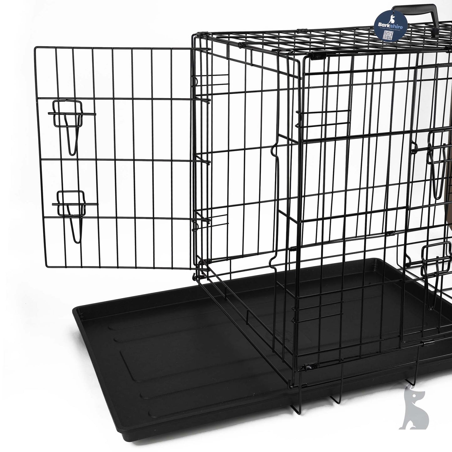 Barkshire Heavy Duty Dog Cage with Divider - XLarge  107 x 74cm
