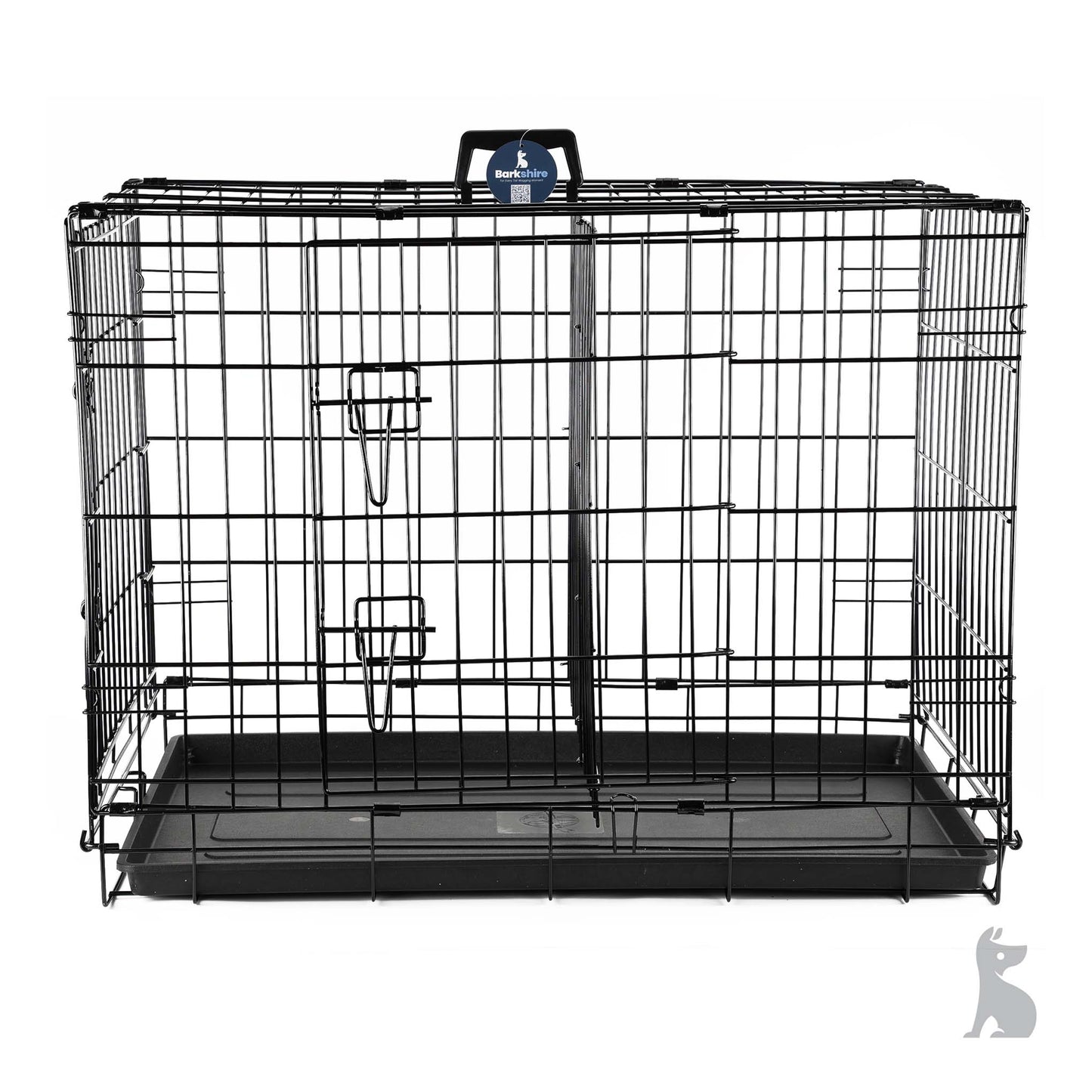 Barkshire Heavy Duty Dog Cage with Divider - XLarge  107 x 74cm
