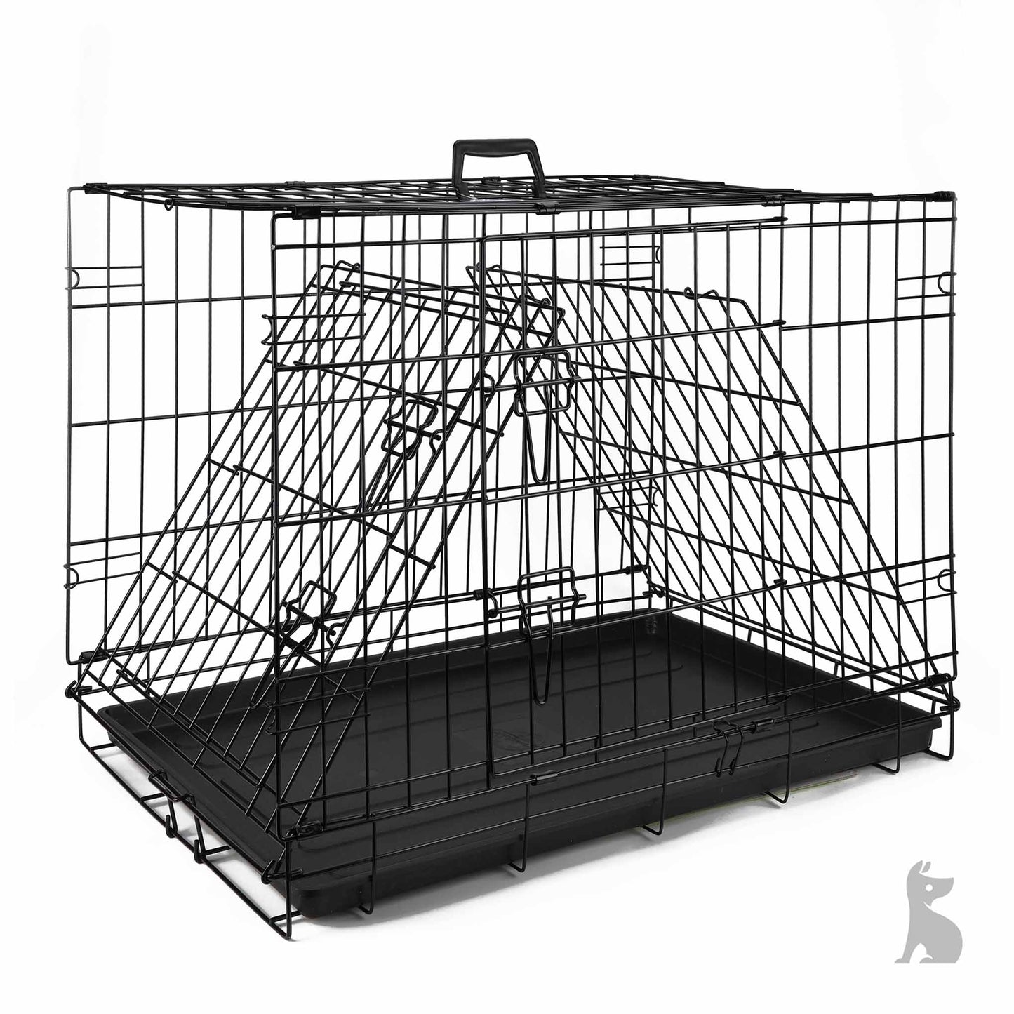 Barkshire Heavy Duty Dog Cage with Divider - XLarge  107 x 74cm
