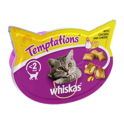 Whiskas Temptations Cat Treats - Chicken & Cheese - 60g