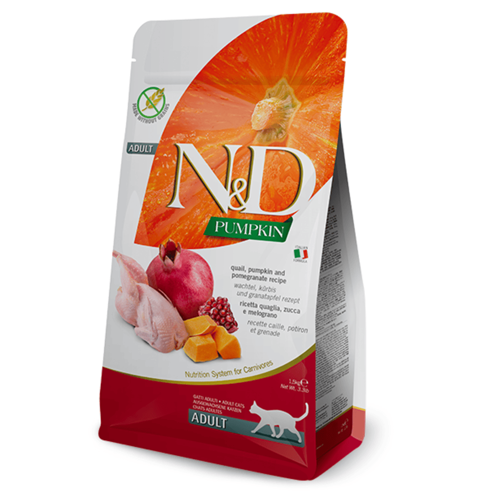Farmina N&D Pumpkin Adult Dry Cat Food - Quail & Pomegranate