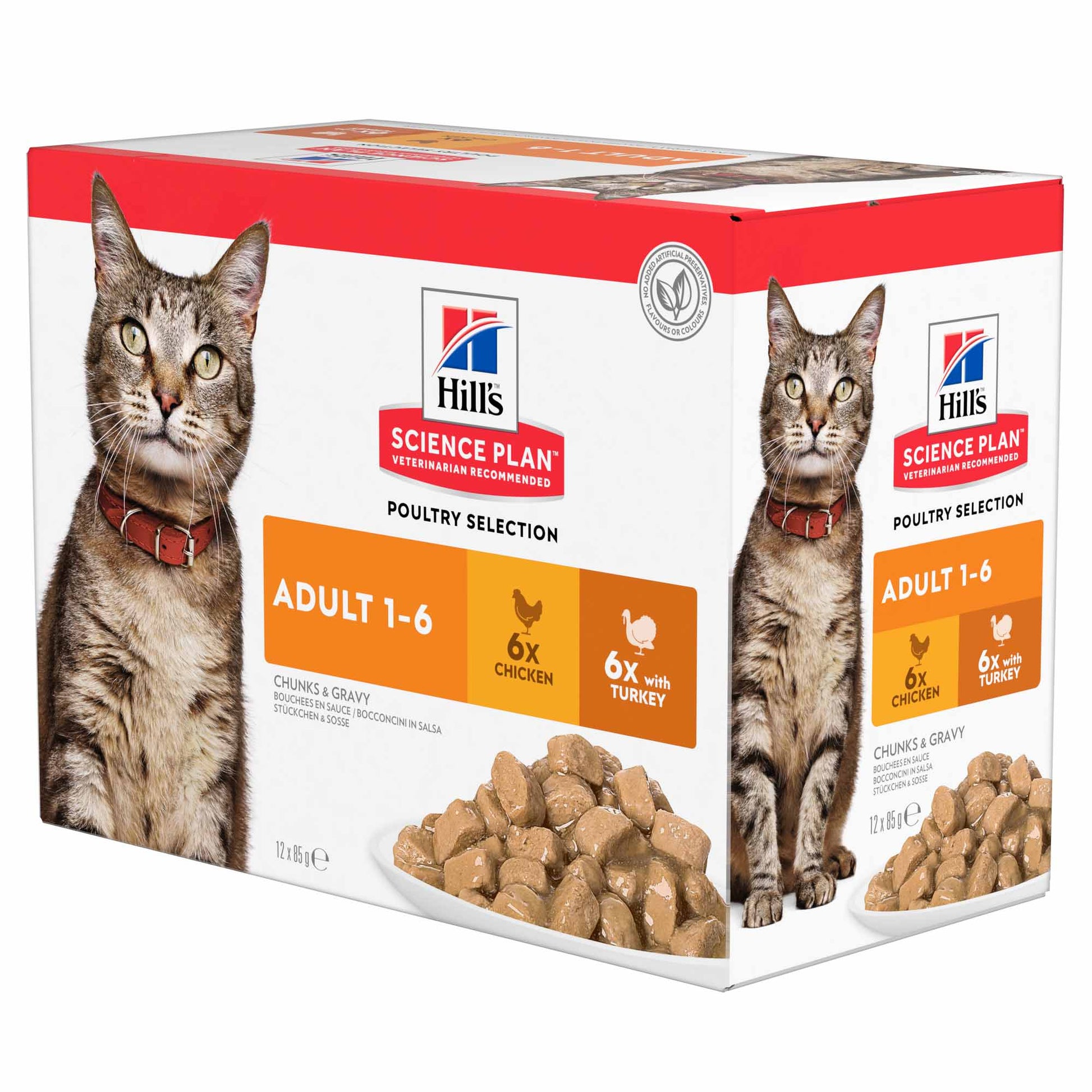 Hill's Hill'S Science Plan Poultry Adult Wet Cat Food pet food packaging