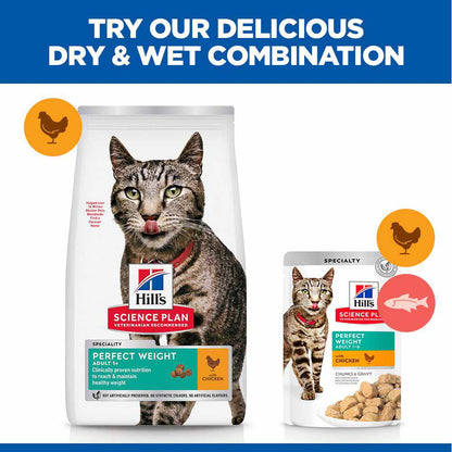 Hills Science Plan Perfect Weight Adult Dry Cat Food - Chicken