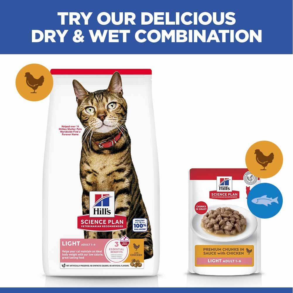 Hills Science Plan Light Adult Dry Cat Food