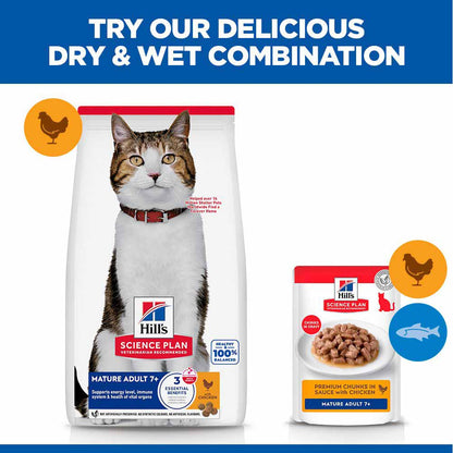 Hills Science Plan Mature Dry Cat Food - Chicken