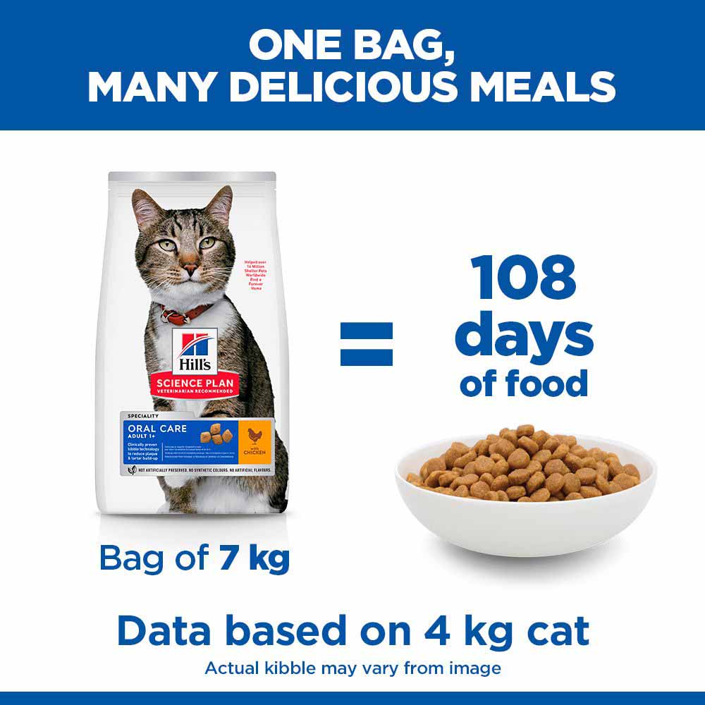 Hills Science Plan Adult Oral Care Dry Cat Food - Chicken