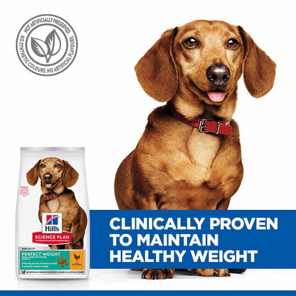 Hills Science Plan Perfect Weight Small & Mini Adult Dry Dog Food - Chicken