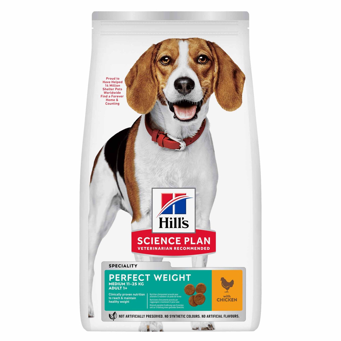 Hills Science Plan Perfect Weight Medium Breed Adult Dry Dog Food - Chicken