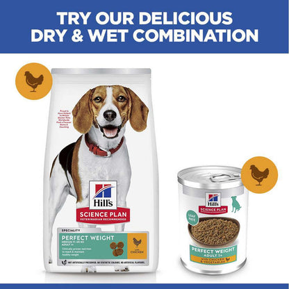 Hills Science Plan Perfect Weight Medium Breed Adult Dry Dog Food - Chicken