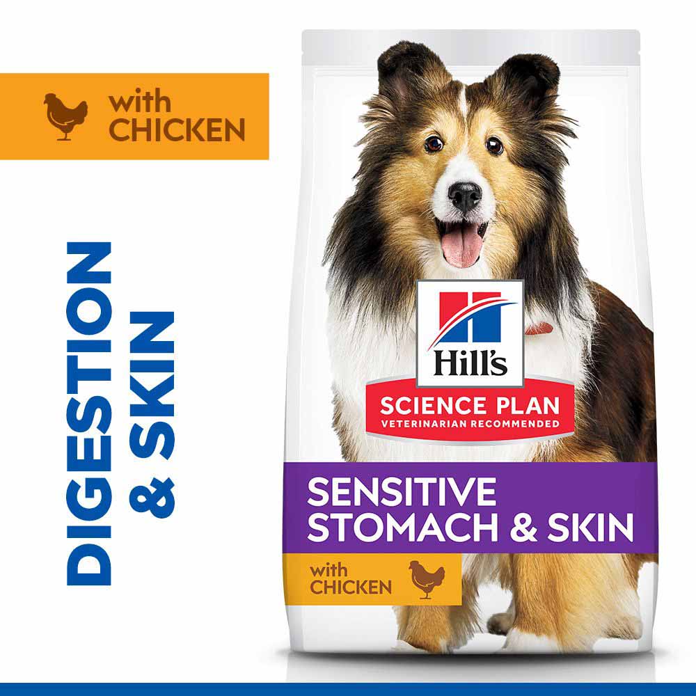 Hills Science Plan Sensitive Stomach & Skin Medium Breed Adult Dry Dog Food - Chicken