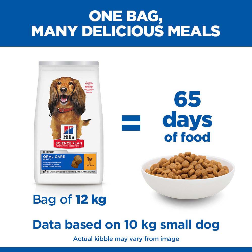 Hills Science Plan Oral Care Medium Breed Adult Dry Dog Food - Chicken - 12kg