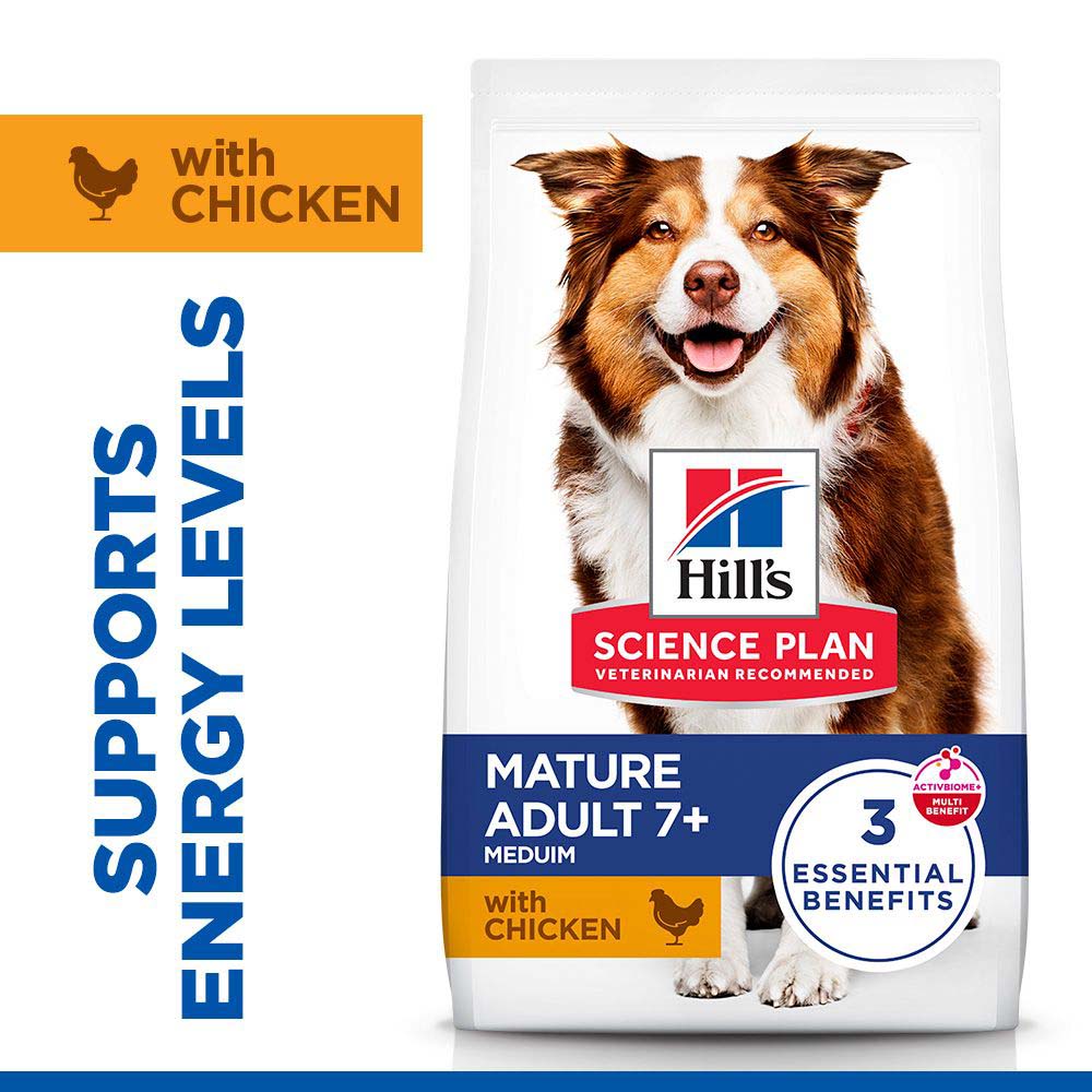 Hills Science Plan Medium Breed Mature 7 Years+ Dry Dog Food - Chicken