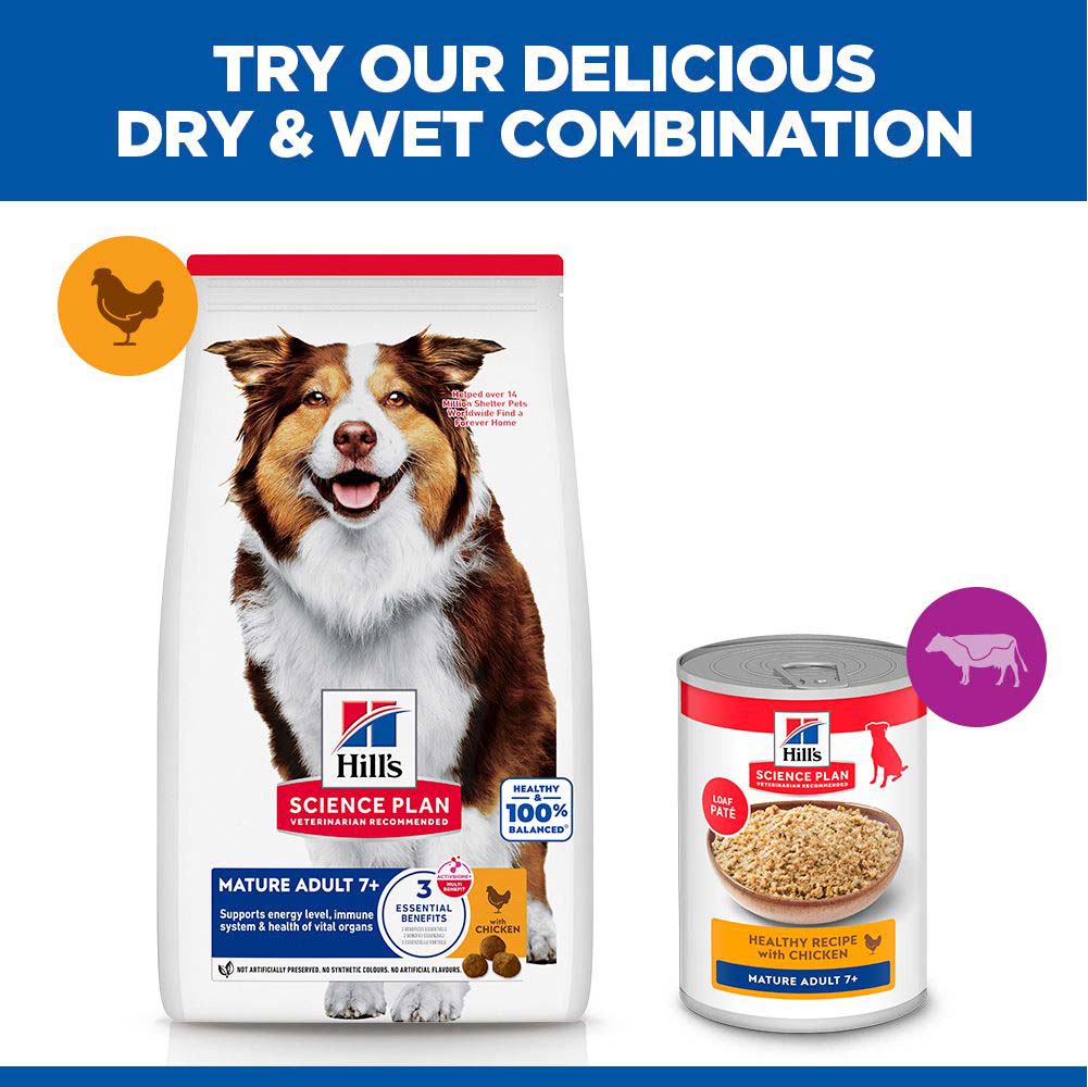 Hills Science Plan Medium Breed Mature 7 Years+ Dry Dog Food - Chicken