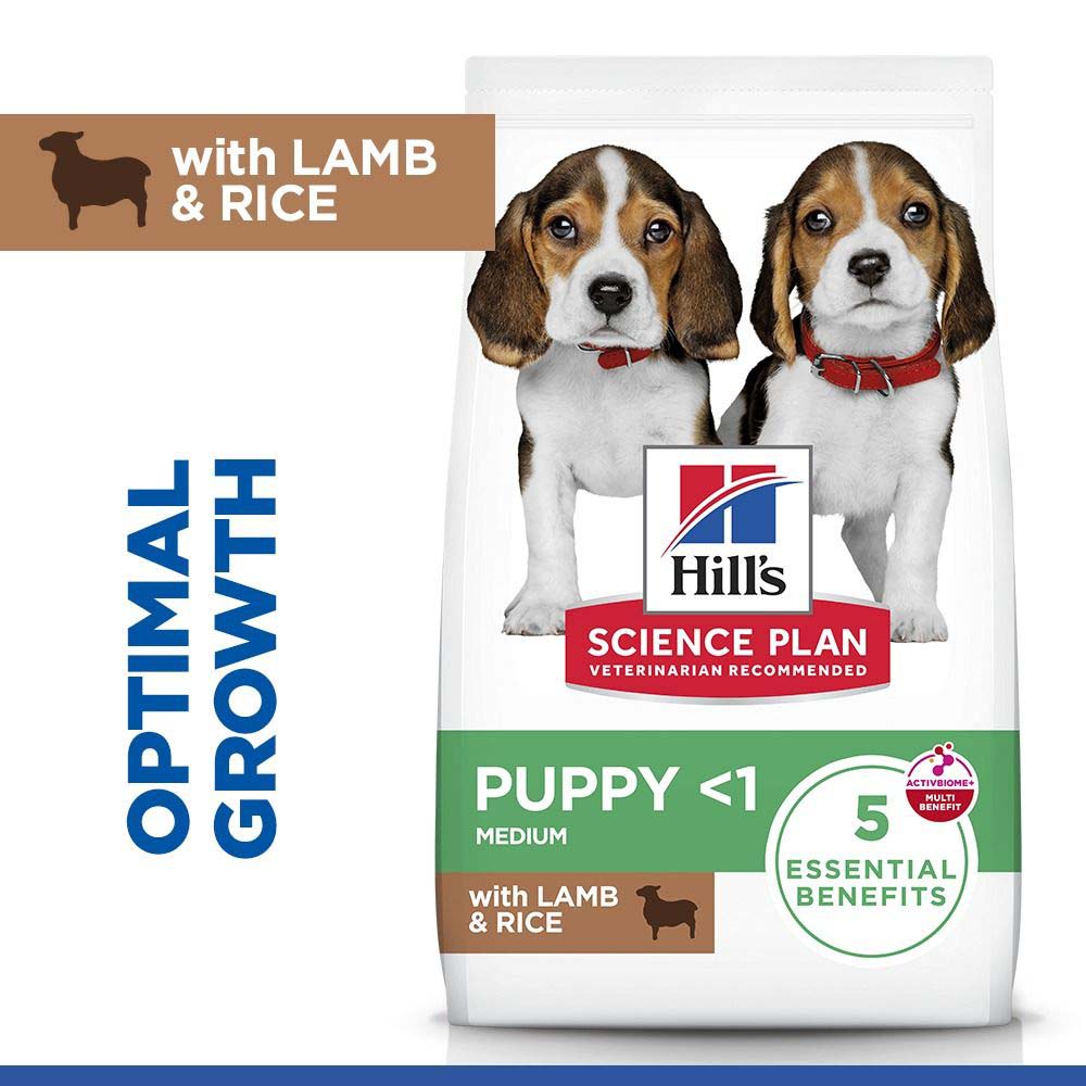 Hills Science Plan Medium Breed Puppy Dry Dog Food - Lamb & Rice