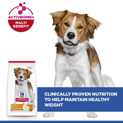 Hills Science Plan Light Medium Breed Adult Dry Dog Food - Chicken