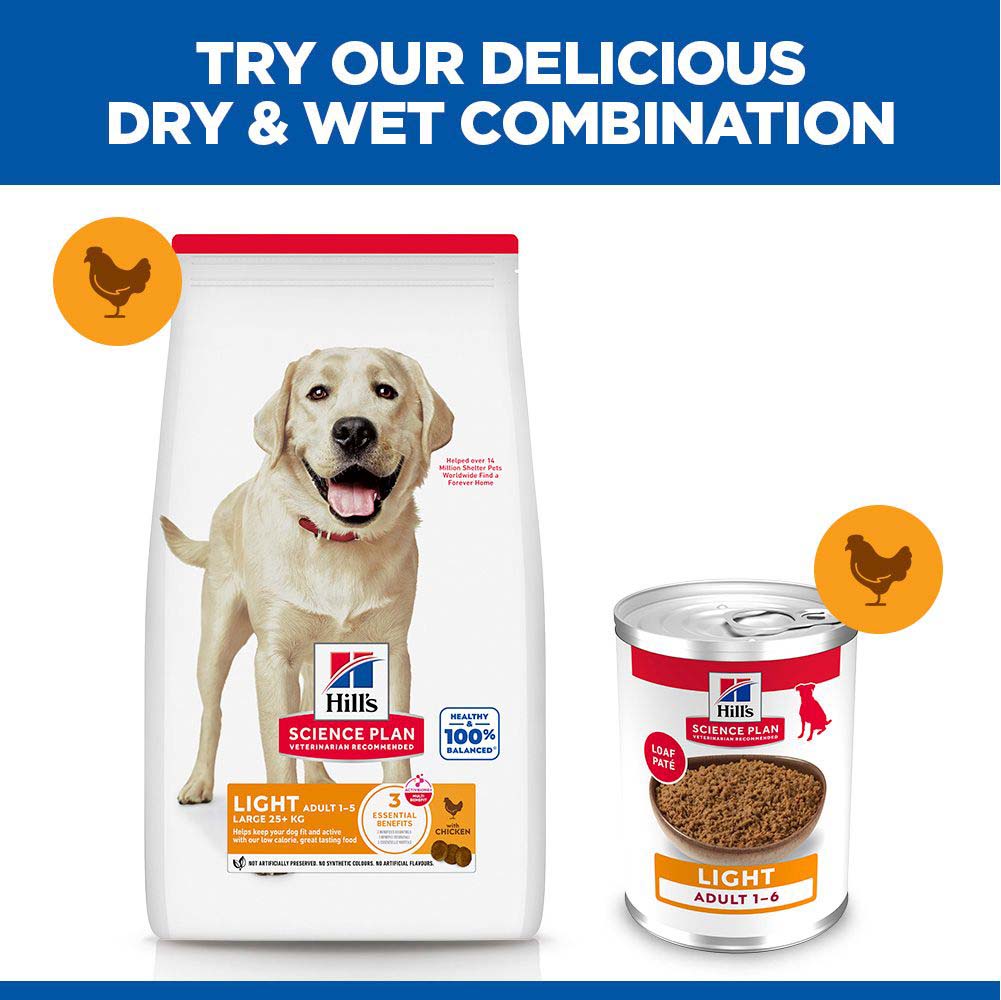 Hills Science Plan Light Large Breed Adult Dry Dog Food - Chicken