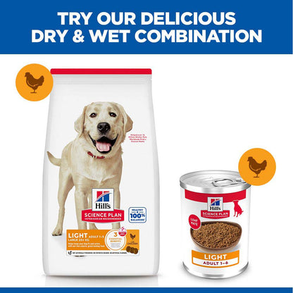 Hills Science Plan Light Large Breed Adult Dry Dog Food - Chicken