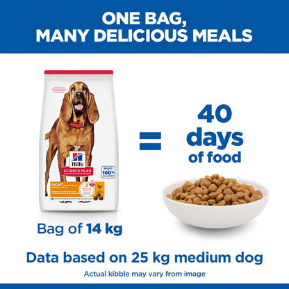 Hills Science Plan Light Medium Breed Mature Dry Dog Food - Chicken