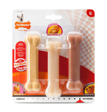 Nylabone Peanut Butter / Chicken / Bacon Extreme Bone Triple Pack - Small