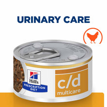 Hills Prescription Diet c/d Multicare Urinary Care Stew Cat Food - Chicken - 24x82g Cans