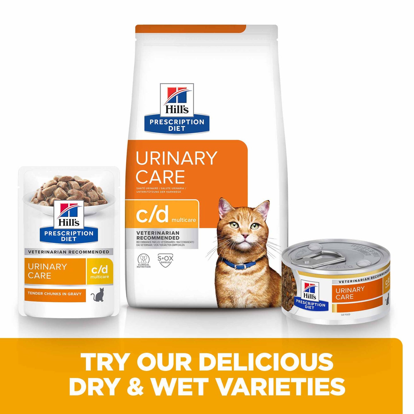 Hills Prescription Diet c/d Multicare Urinary Care Stew Cat Food - Chicken - 24x82g Cans
