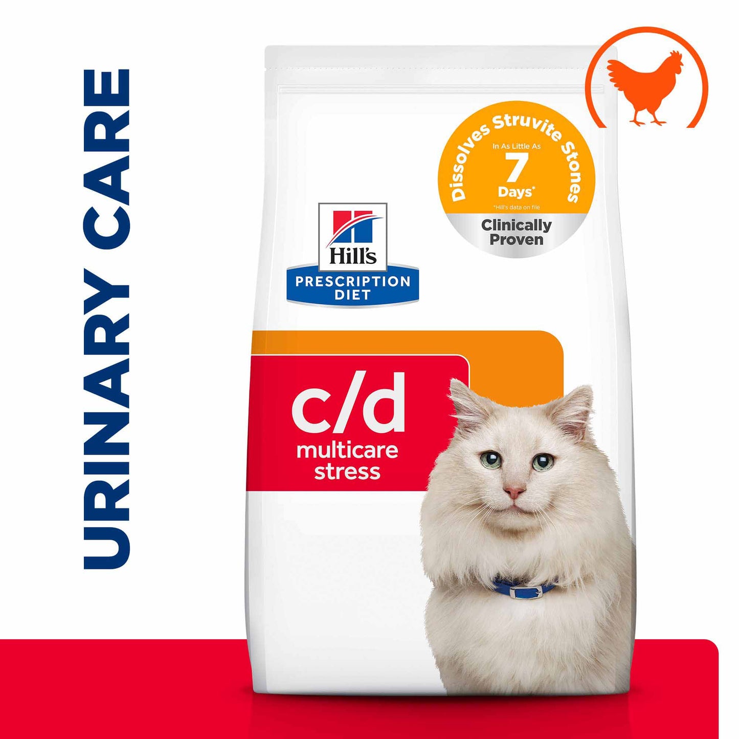 Hills Prescription Diet c/d Multicare Stress Urinary Care Dry Cat Food - Chicken
