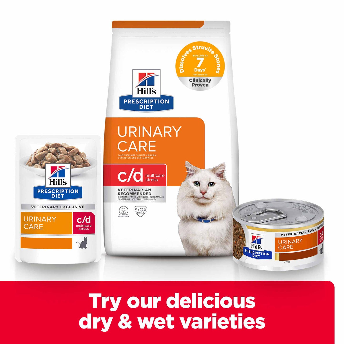 Hills Prescription Diet c/d Multicare Stress Urinary Care Dry Cat Food - Chicken