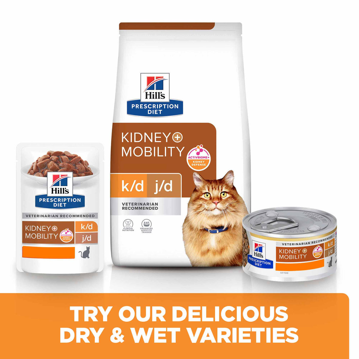 Hills Prescription Diet k/d Kidney Care + Mobility Support Dry Cat Food - Chicken