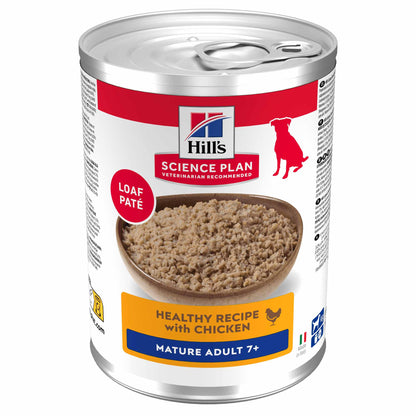 Hills Science Plan Mature Wet Dog Food - Chicken - 12x370g Cans