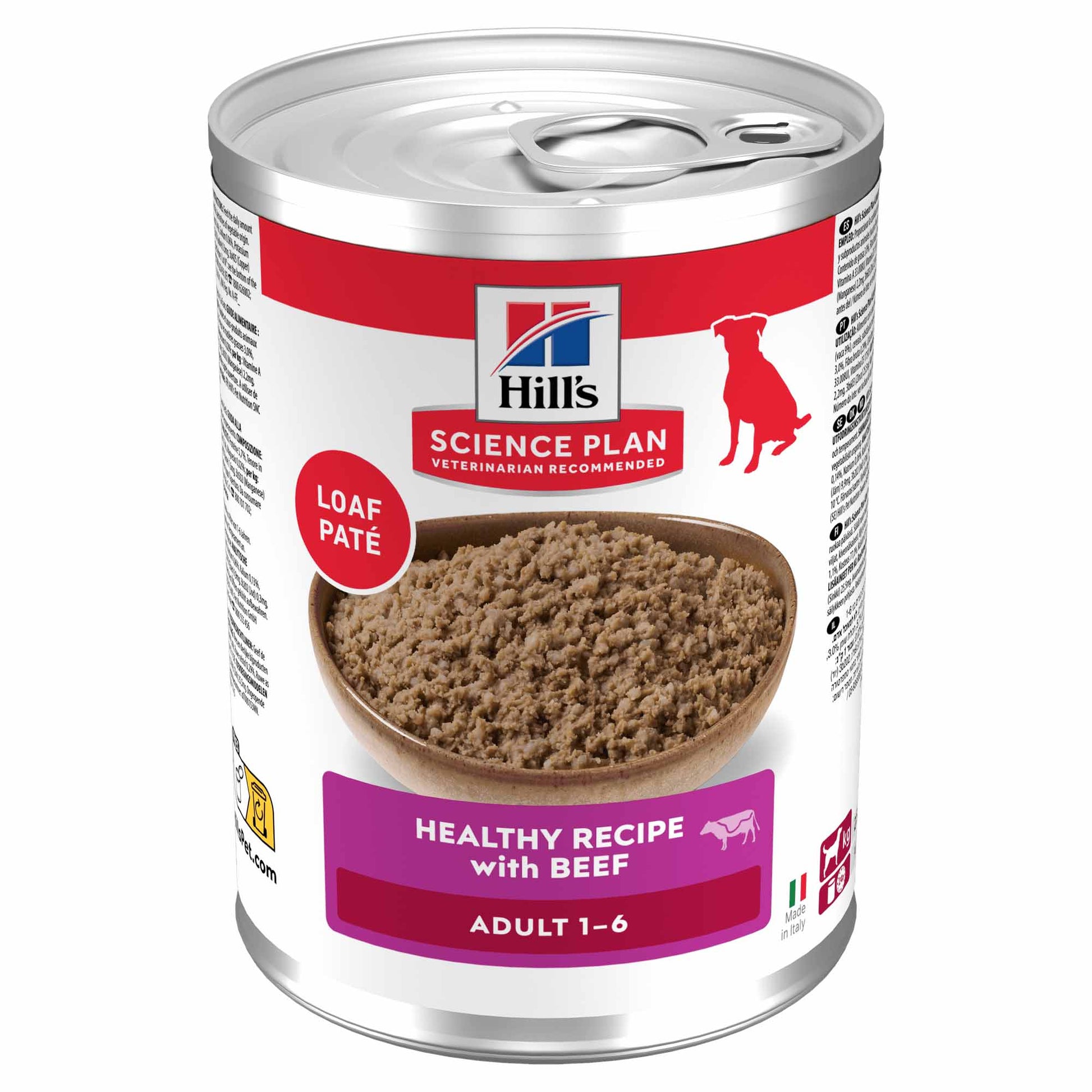 Hill's Hill'S Science Plan Beef Adult Wet Dog Food pet food packaging