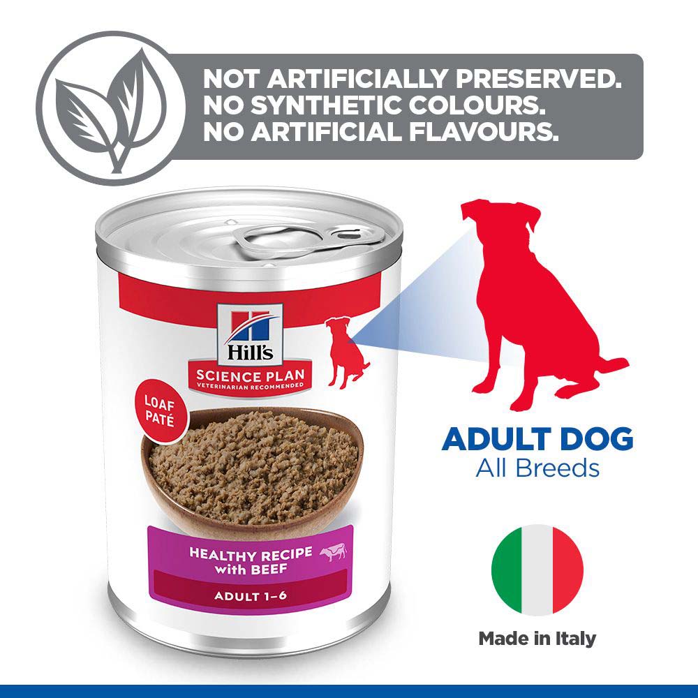 Hills Science Plan Adult Wet Dog Food - Beef - 12x370g Cans