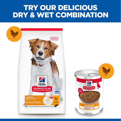 Hills Science Plan Light Adult Wet Dog Food - Chicken