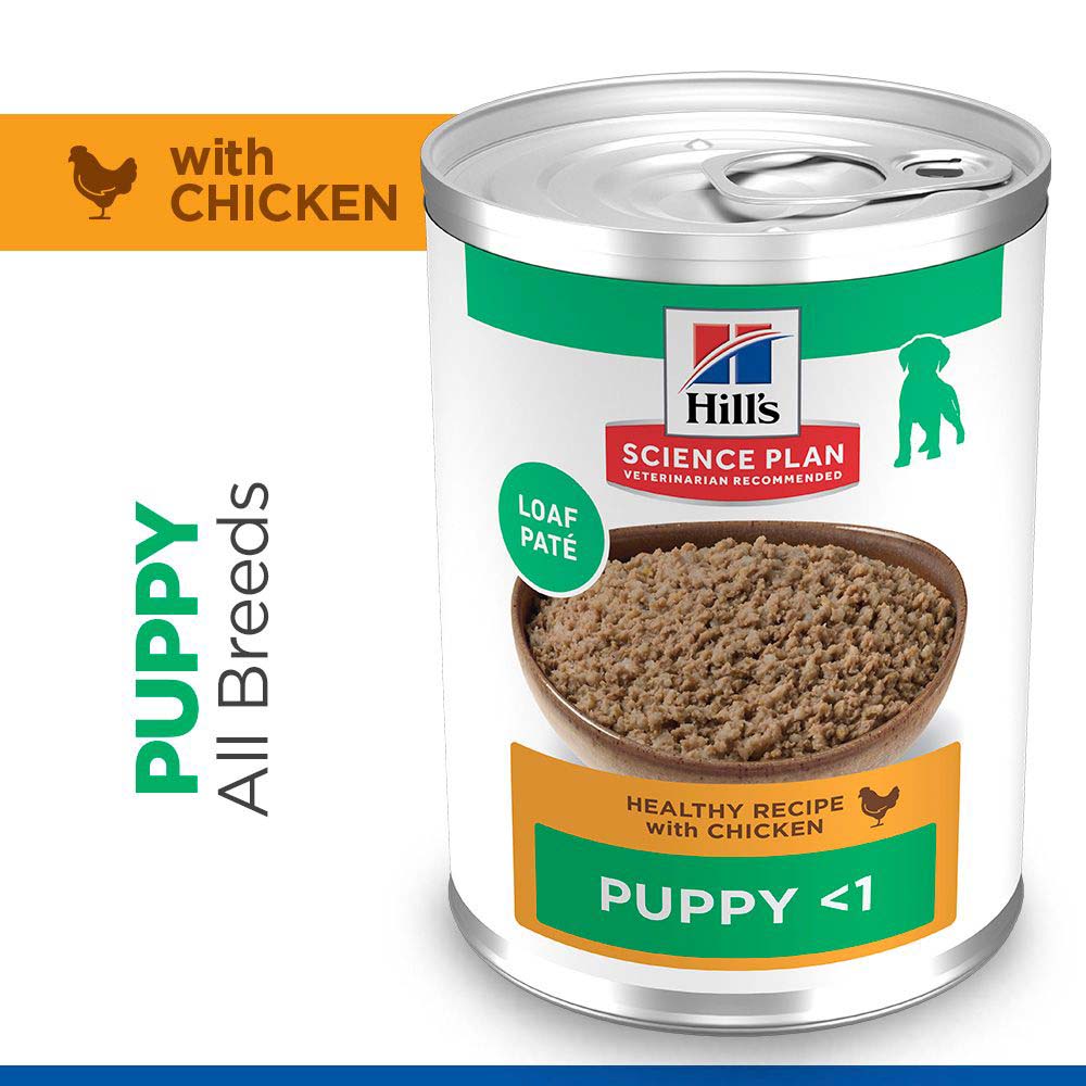 Hills Science Plan Puppy Wet Dog Food - Chicken - 12x370g Cans