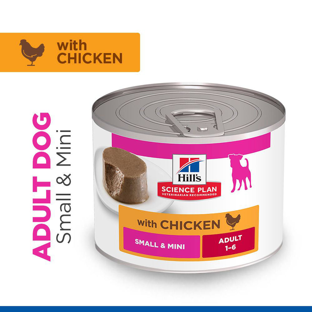 Hills Science Plan Adult Small & Mini Wet Dog Food - Chicken - 12x200g Cans