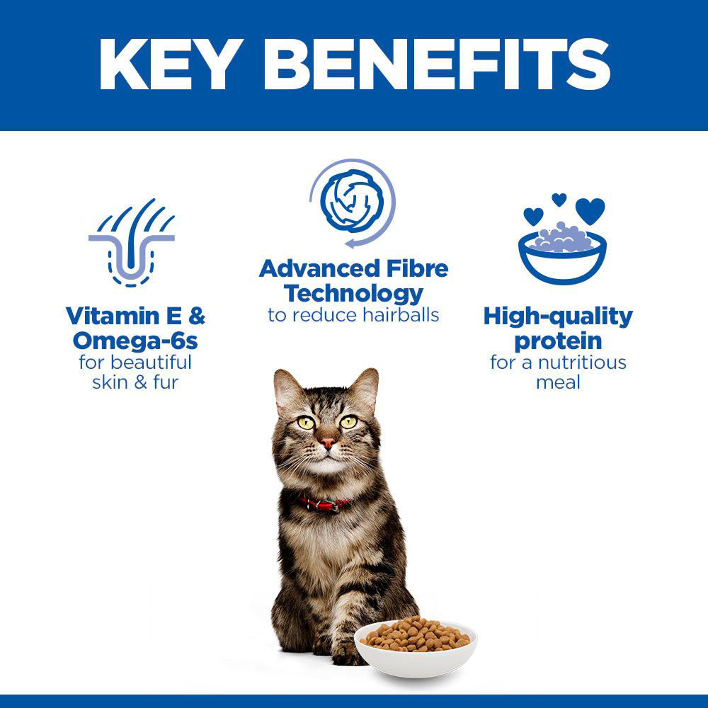 Hills Science Plan Hairball & Perfect Coat Adult Dry Cat Food - Chicken