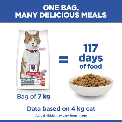 Hills Science Plan Sterilised Adult Dry Cat Food - Salmon