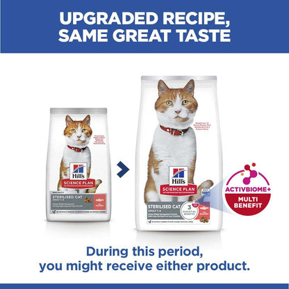 Hills Science Plan Sterilised Adult Dry Cat Food - Salmon
