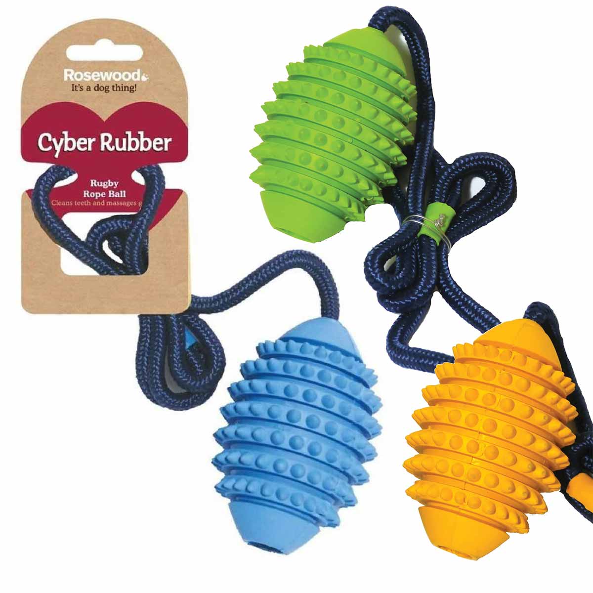 Cyber Rugby Ball On Rope Medium