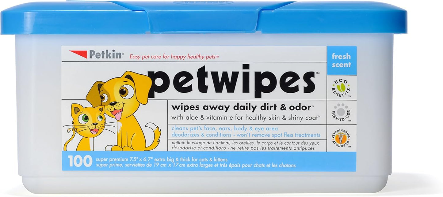 Petkin Pet Wipes Pack of 100