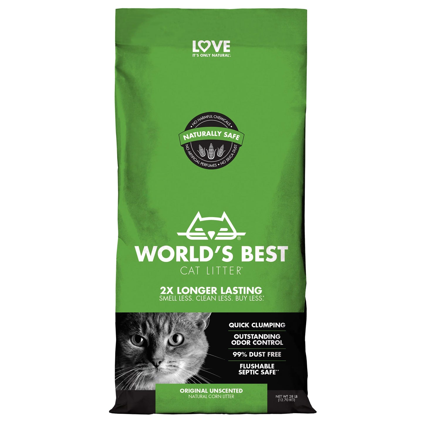 Worlds Best Comfort Care Unscented Clumping Cat Litter - 12.7kg
