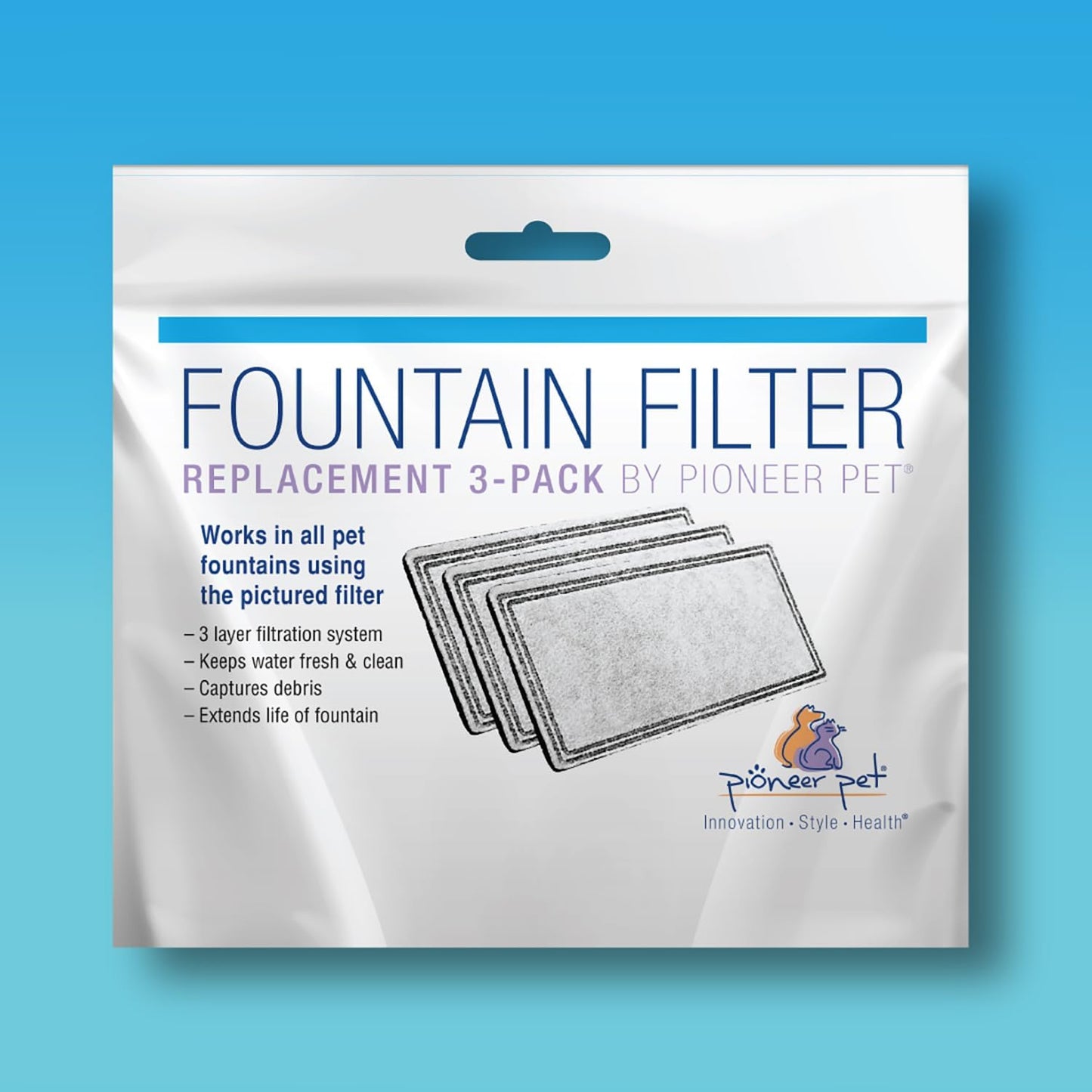 Pioneer Pet Replacement Filters for Plastic Fountains