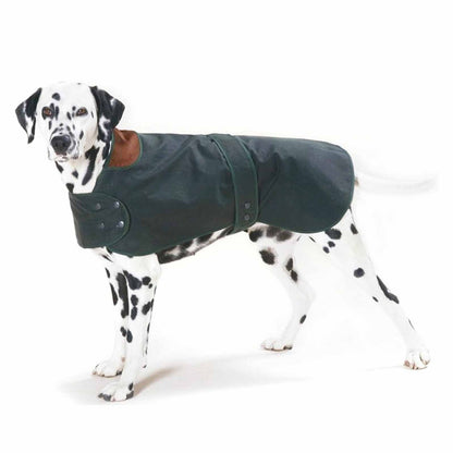 Cosipet Hunter Waxed Dog Coat Green - 18in / 46cm
