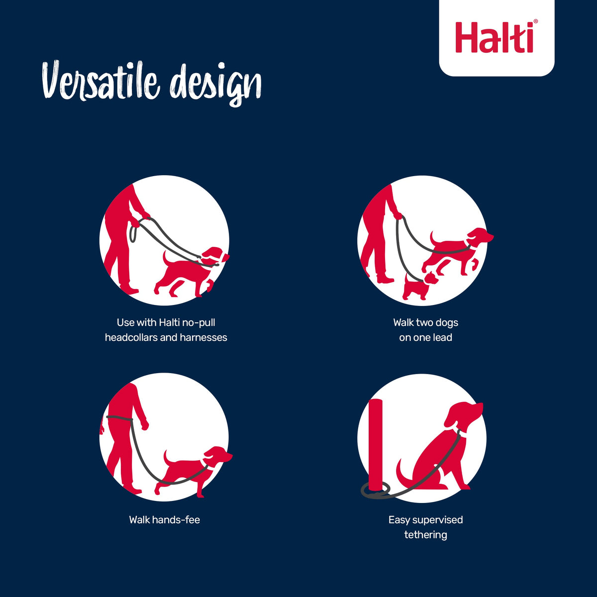 Halti Training Dog Lead - Red